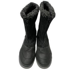 Merrell Women's Size 8.5 Silversun Black Suede Front Zip Waterpoof Winter Boots